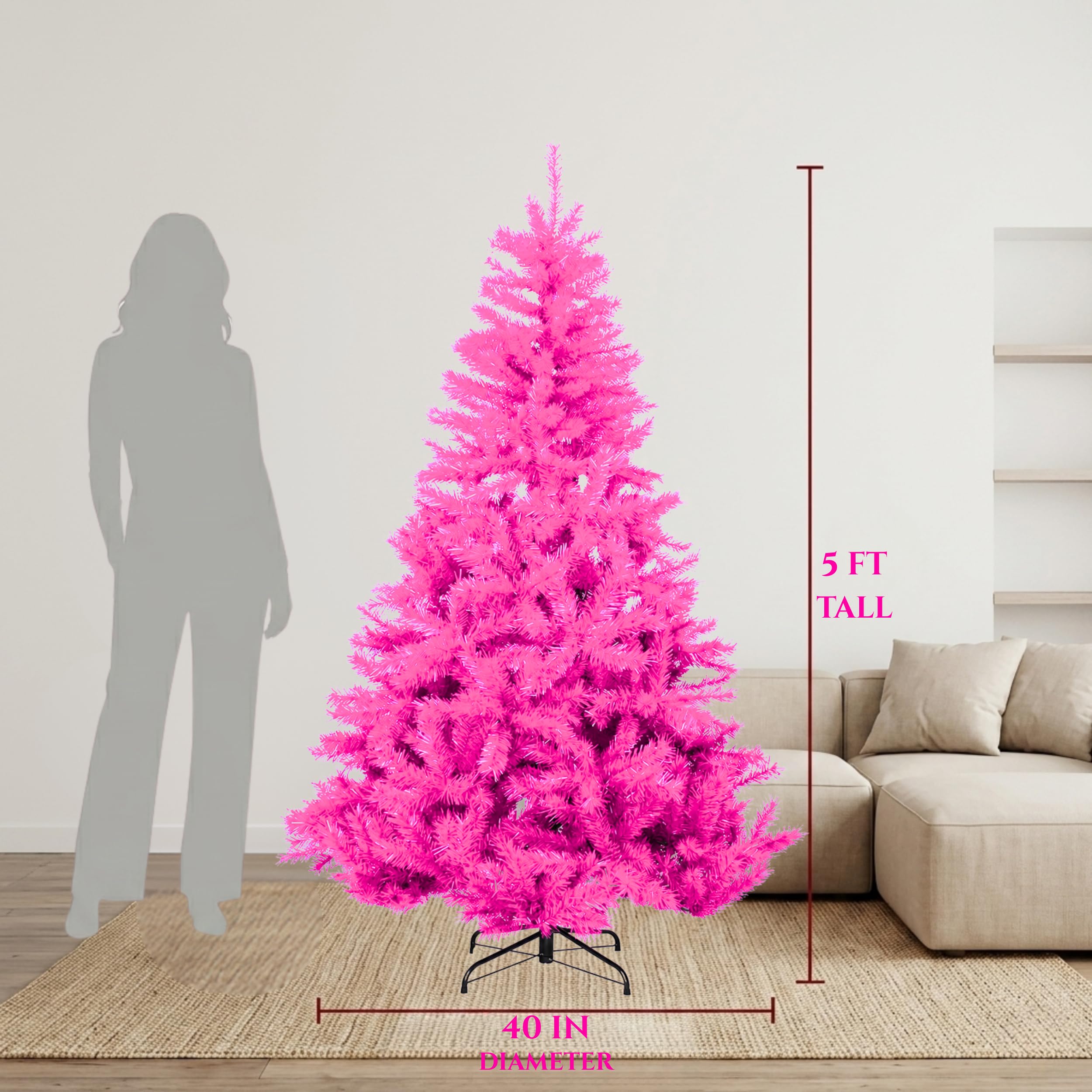 Amazon.co.jp: Perfect Holiday PVC-6PK クリスマスツリー、ピンク